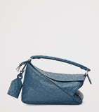 LOEWE Puzzle top-handle handbag ostrich leather, imported from the UK