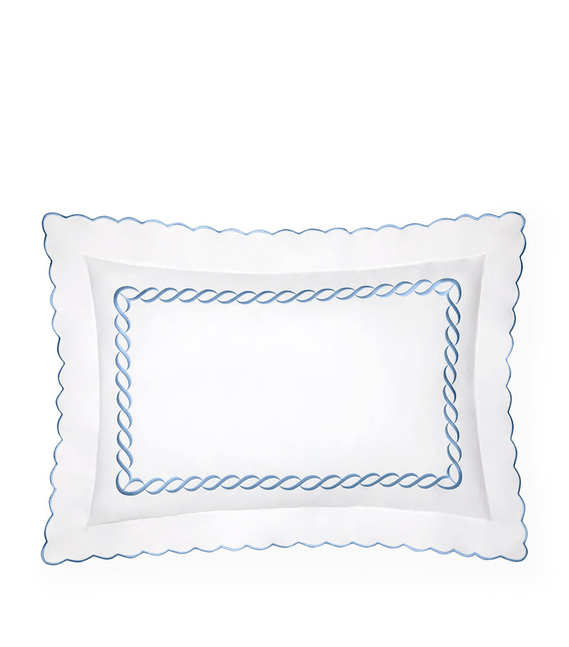 Pratesi Treccia Oxford pillowcase 50cm x 90cm, imported from the UK