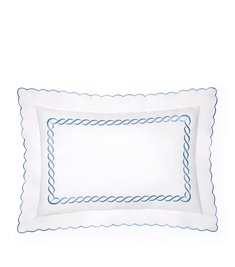 Pratesi Treccia Oxford pillowcase 50cm x 90cm, imported from the UK