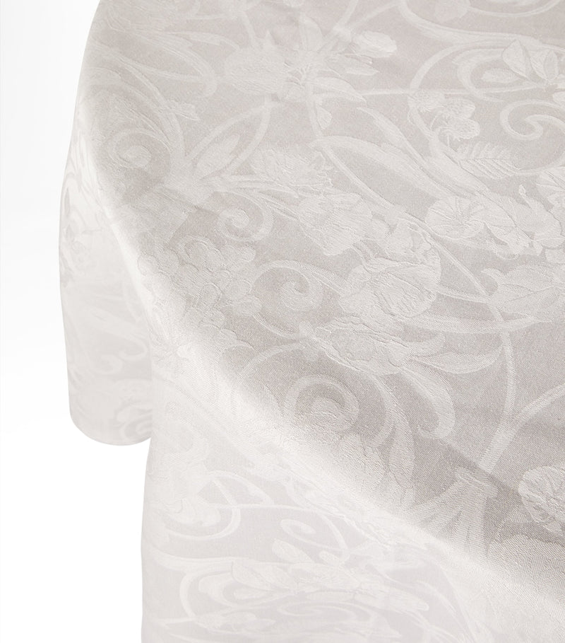 Le Jacquard Français linen Tivoli round tablecloth 240cm, UK version