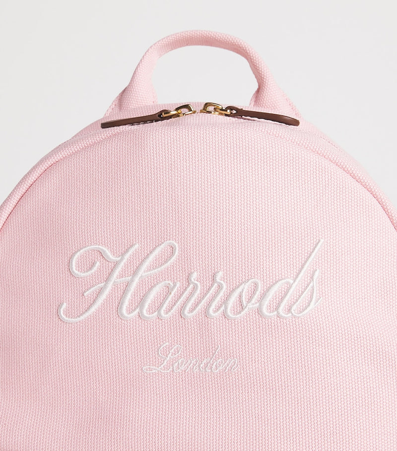 Harrods cotton embroidered emblem backpack, UK version