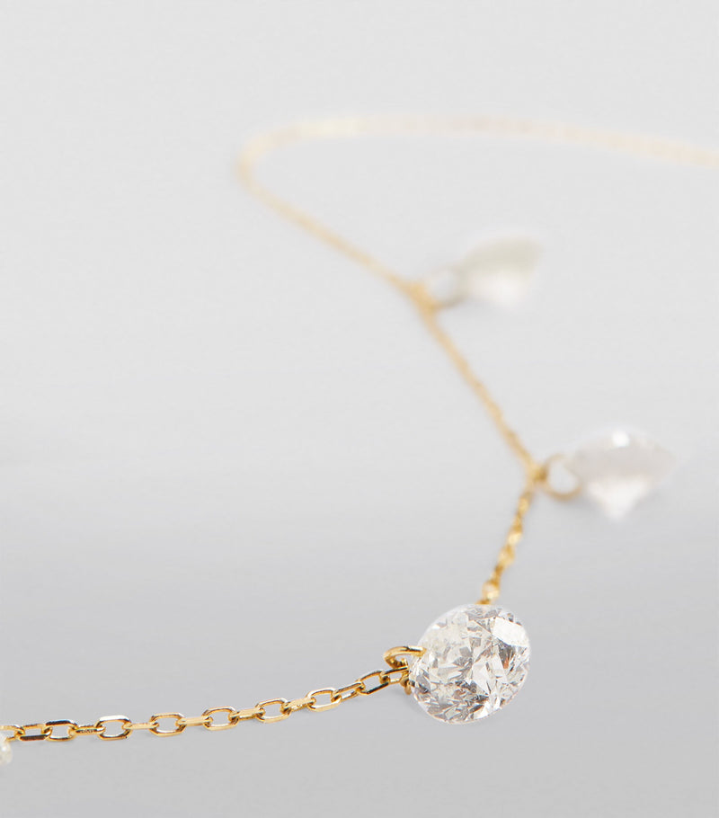 Persée Danaé necklace yellow gold 5-stone diamond - British product