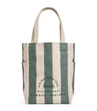Harrods jute striped logo shopper tote bag - British product