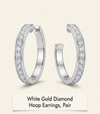 Cartier Love collection white gold diamond hoop earrings (British brand)