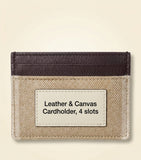 Burberry Check card holder with leather and cotton blend (British brand)