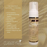 Lusso Tan tinted self tanning mousse dark 200ml, UK version