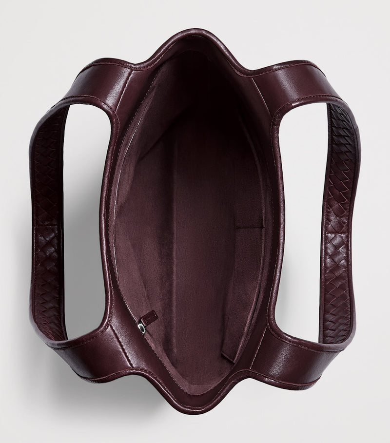 Bottega Veneta small leather Veneto tote bag, imported from the UK