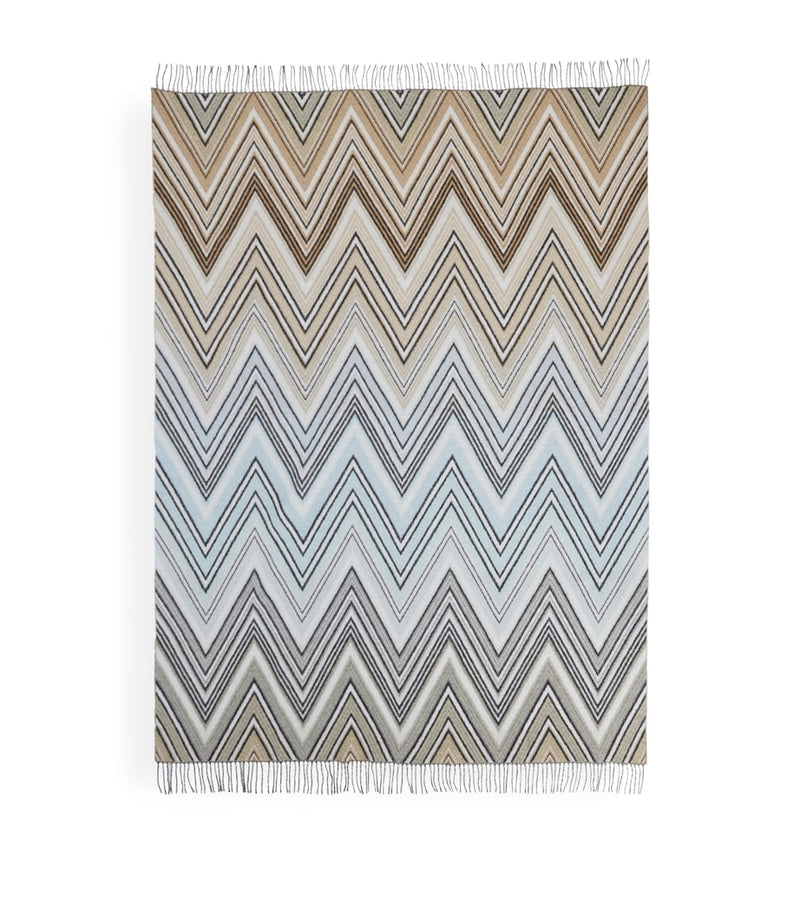 Missoni Home Plume wool-blend throw 130x190cm, imported from the UK