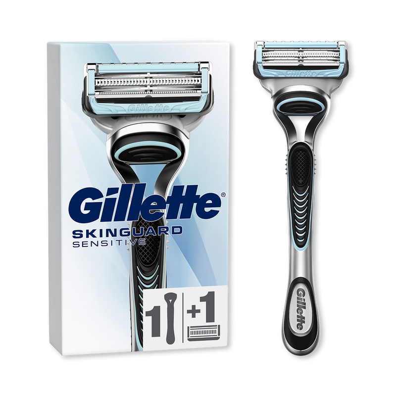 Gillette SkinGuard Sensitive razor handle and refill, UK version