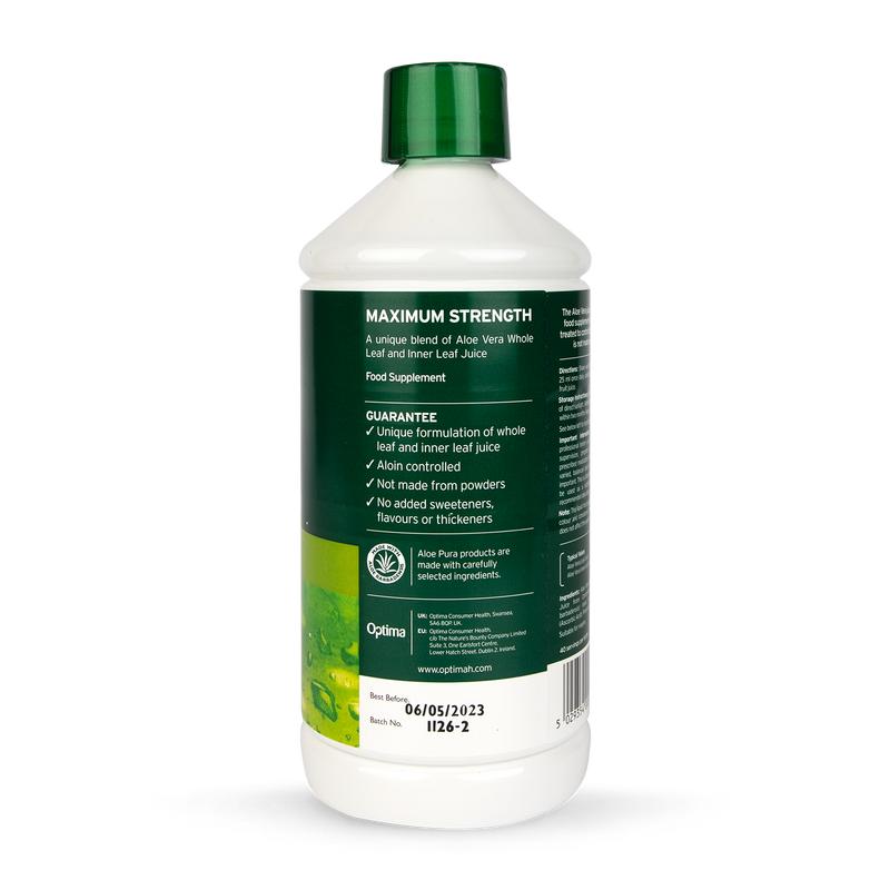 Aloe Pura Maximum Strength Aloe Vera Juice 1000ml - British product