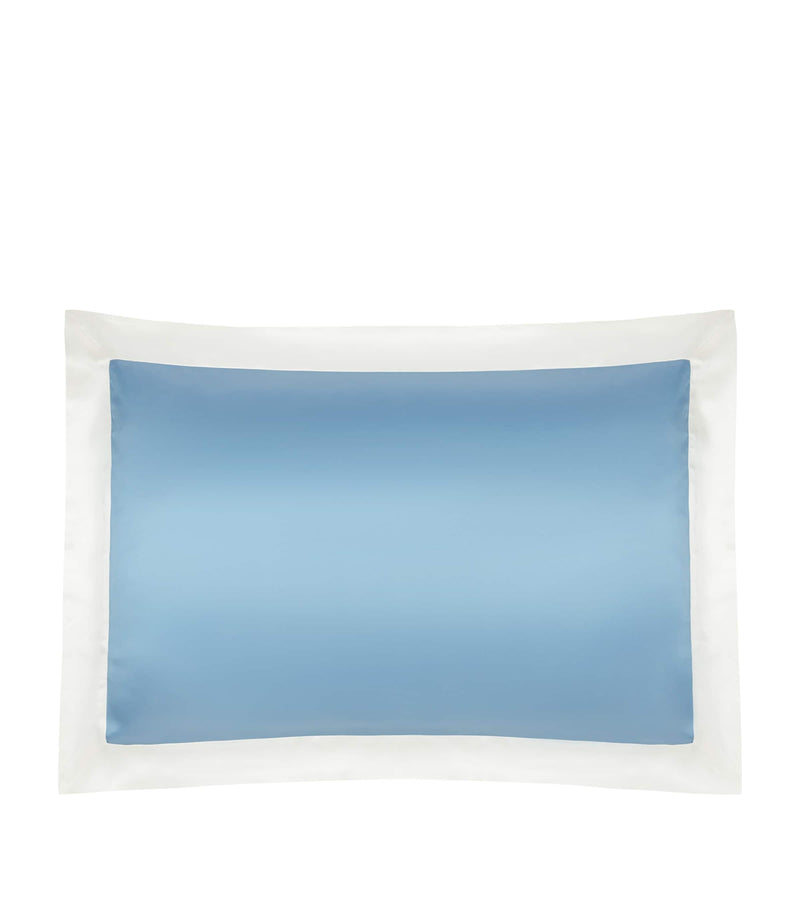 Gingerlily silk pillowcase Summerhill Blue 50cm x 70cm, UK version