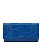 Smythson leather croc-embossed Marshall travel wallet (British brand)