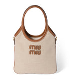 Miu Miu Canvas-Leather Ivy tote bag - British product