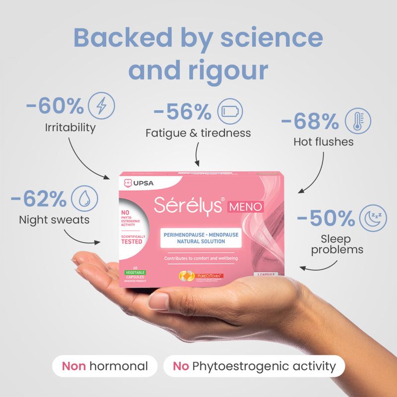 Sérélys MENO perimenopause and menopause supplement 60 capsules, UK version