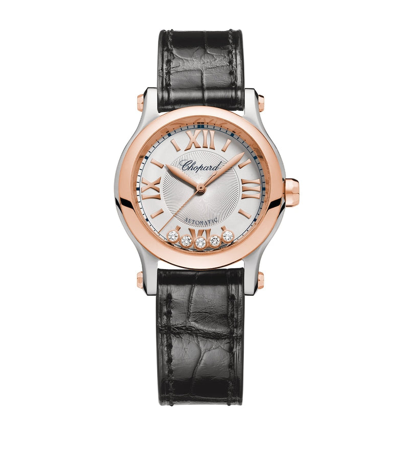 Chopard Happy Sport automatic watch 30mm rose gold and stainless steel - British product