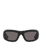 Harrods Bottega Veneta BV1303S Intrecciato Rectangular Sunglasses- Buy online at McGrocer