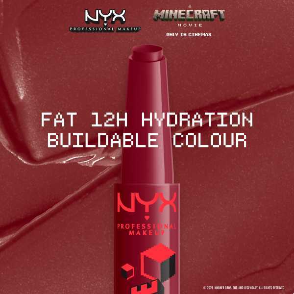 NYX lip balm Minecraft Oil Slick Click, imported from the UK