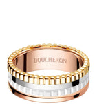 Boucheron Quatre White Edition ring with mixed gold and ceramic (British brand)