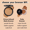 e.l.f. Primer-Infused Matte Bronzer Sun-Soaked, imported from the UK