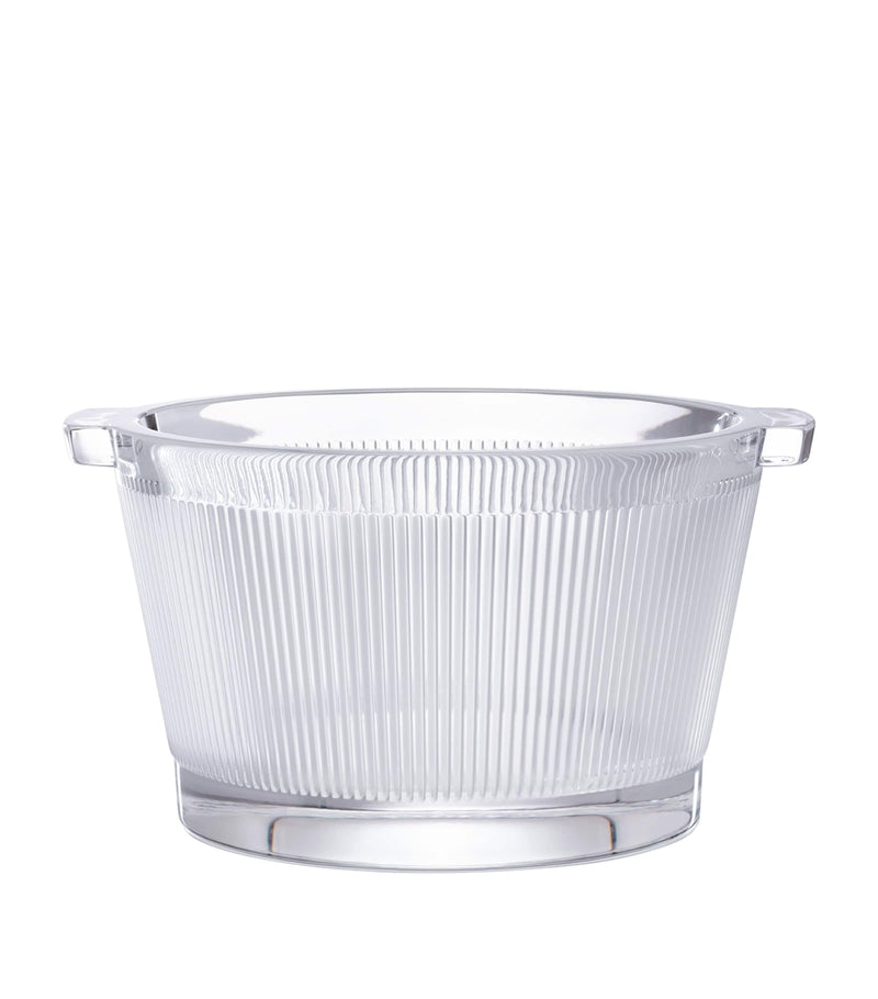 Lalique Wingen glass ice bucket, UK version