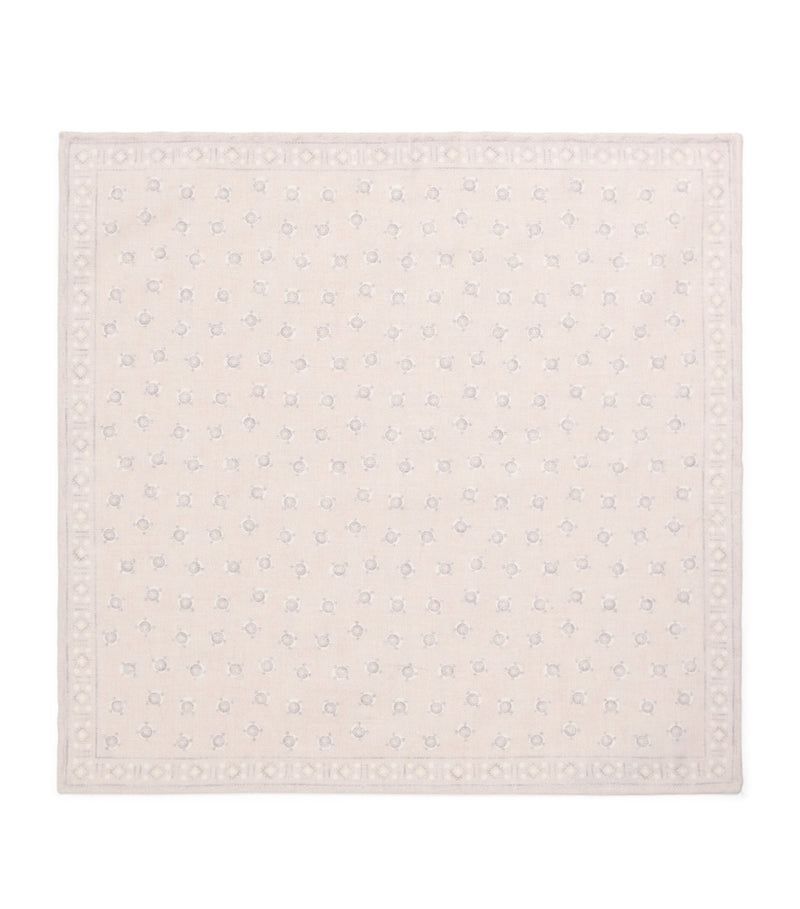 Eleventy polka-dot wool-cotton pocket square 33cm - British product