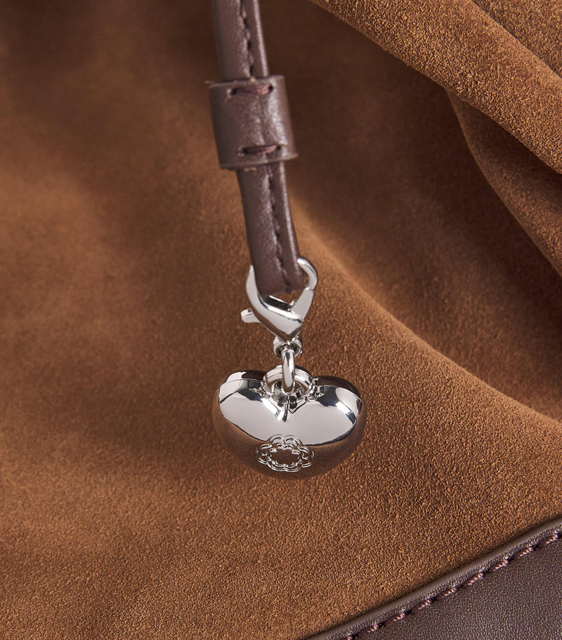Maje leather and suede Milpi tote bag, imported from the UK