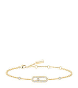 Harrods Messika Move Uno Yellow Gold and Diamond Chain Bracelet 0.19ct- Buy online at McGrocer