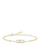 Messika Move Uno bracelet in 18kt yellow gold with moving diamond 0.19ct, UK version