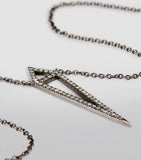 Eva Fehren blackened white gold and diamond dagger necklace - British product