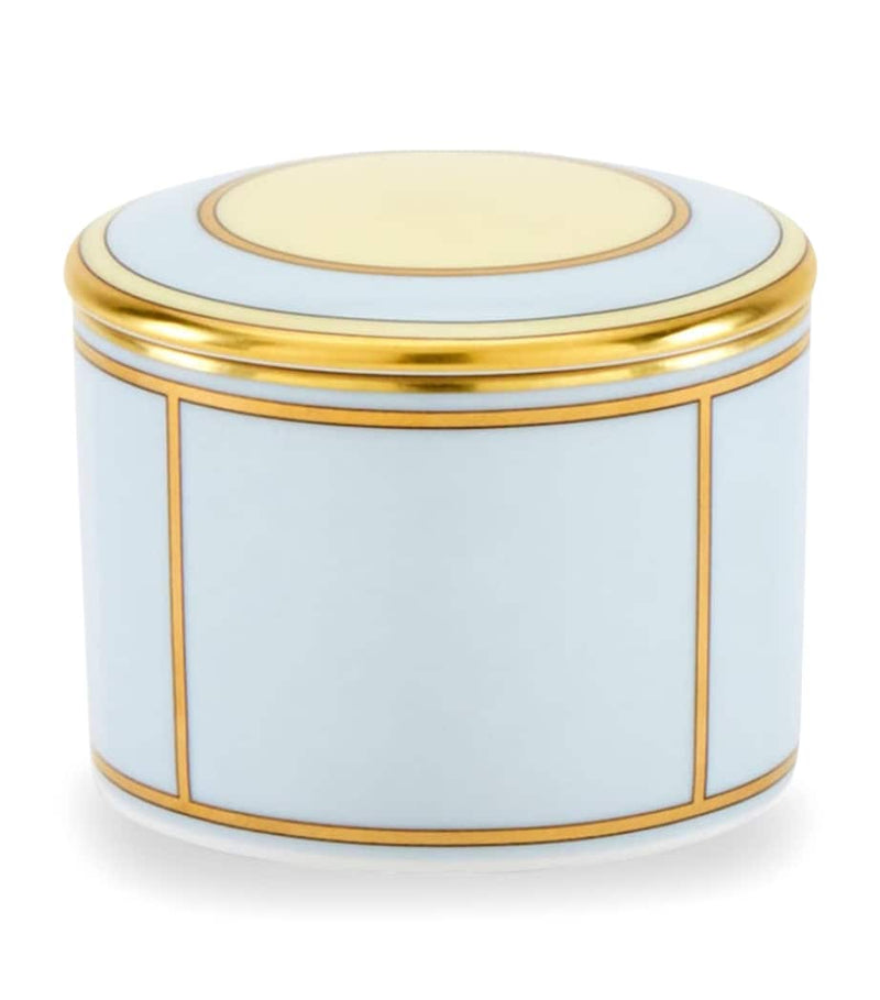 Ginori 1735 porcelain trinket box Colonna Diva Celeste 6x8cm (British brand)