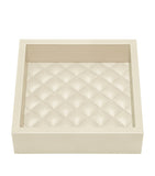 Riviere small leather quilted bathroom tray 15cm, imported from the UK