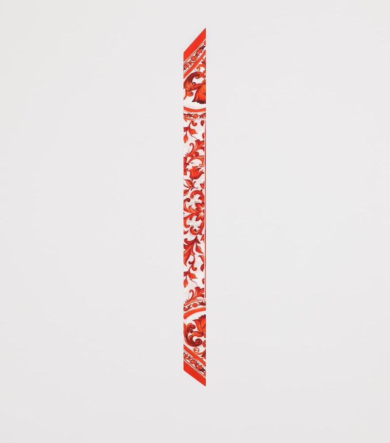 Dolce&Gabbana silk Majolica skinny scarf, UK version