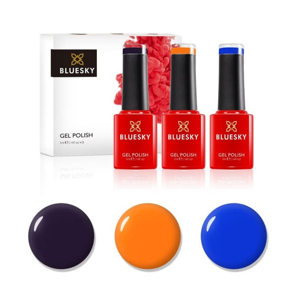 Bluesky gel nail polish trio set Dusk Til Dawn 3x5ml - British product