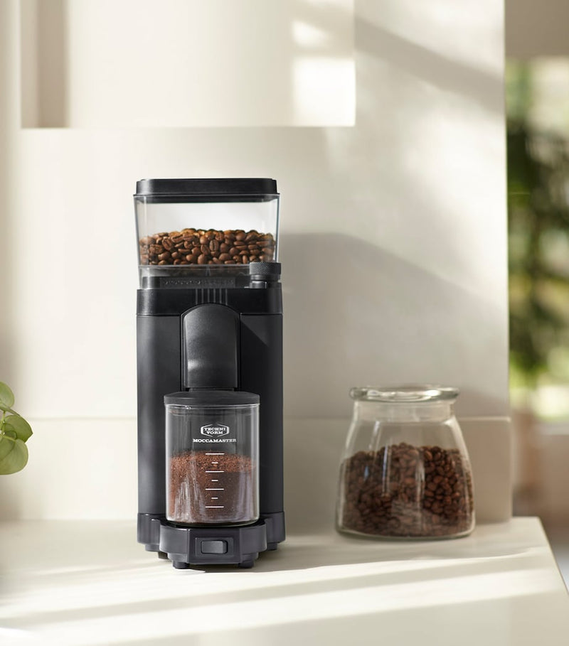 Moccamaster KM5 coffee grinder, imported from the UK