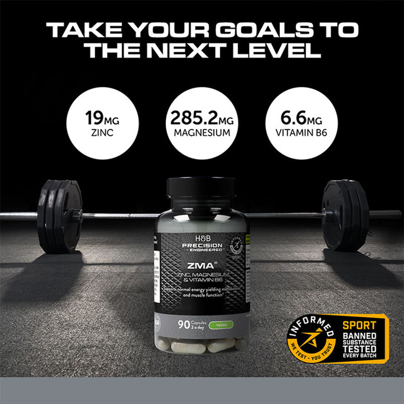 Precision Engineered ZMA 90 capsules, imported from the UK