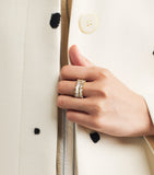Suzanne Kalan baguette diamond ring Short Stack size 6.5 (British brand)