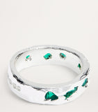 The Ouze sterling silver emerald ring (British brand)