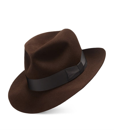Harrods Swaine Rabbit Felt Crusade Poet Fedora- Buy online at McGrocer