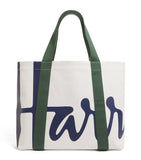 Harrods medium cotton logo tote bag, UK version