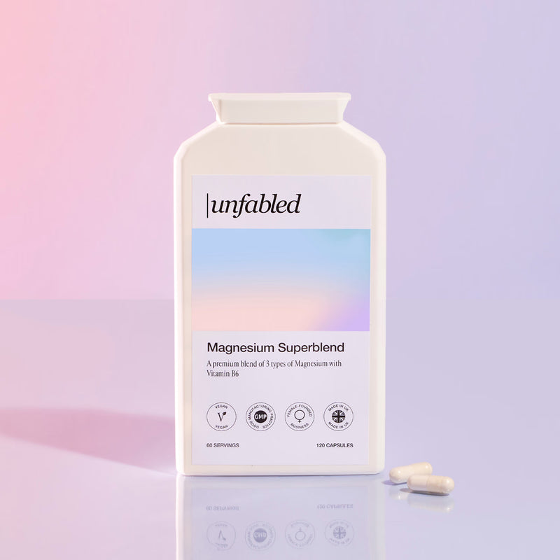 Unfabled Magnesium Superblend capsules 120s, imported from the UK