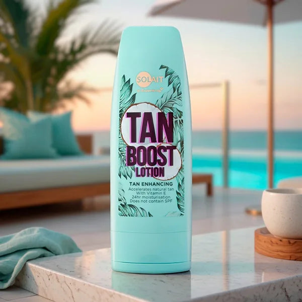 Solait Tan Boost Lotion 200ml, imported from the UK
