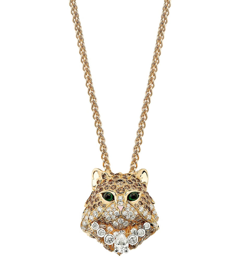 Boucheron diamond cat necklace 18kt gold - (British brand)
