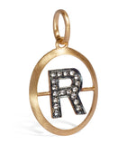 Annoushka Initial R Pendant in 18-karat yellow gold with diamonds (British brand)