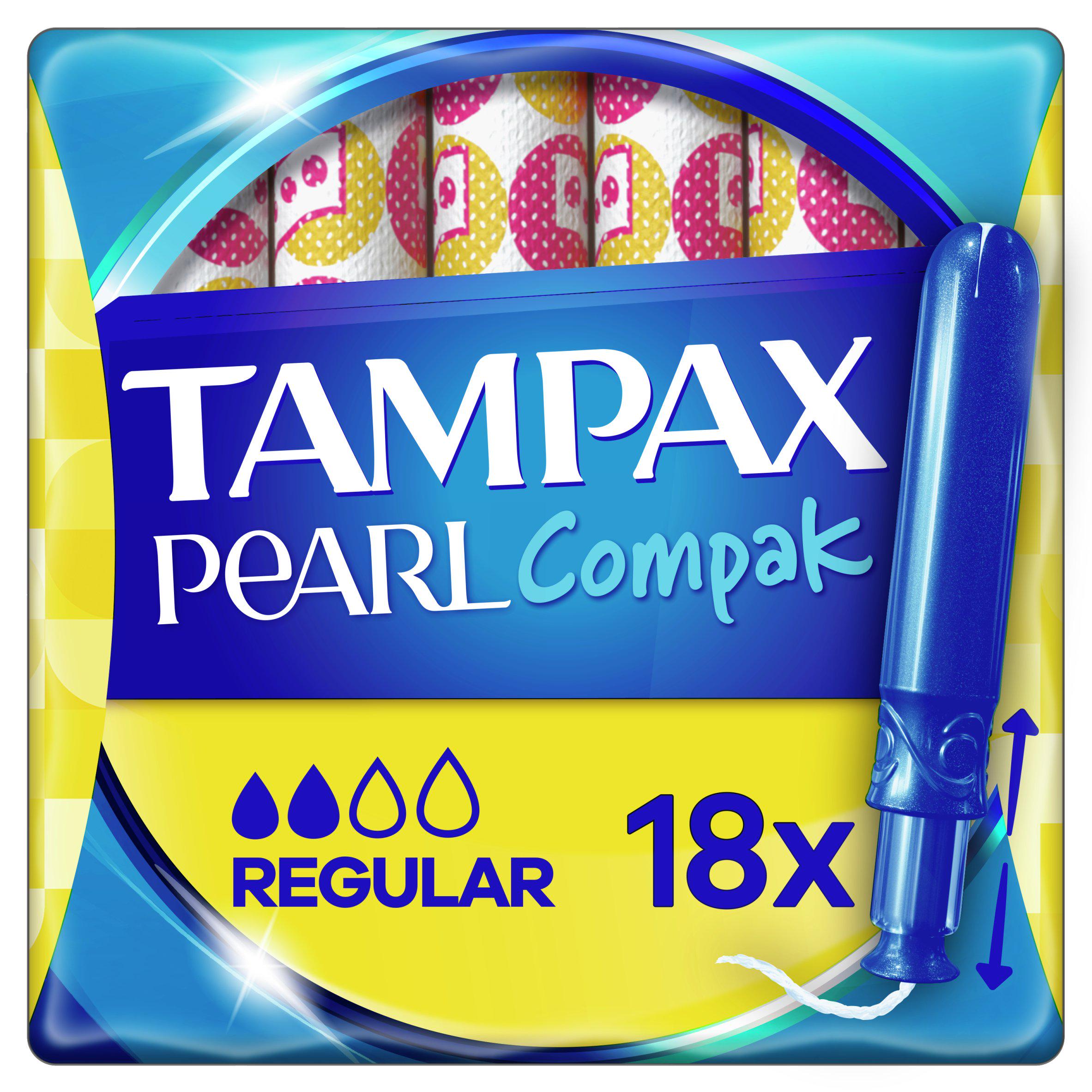 Tampax Pearl Compak Regular Tampons with Applicator x16 feminine care Sainsburys