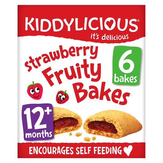 Kiddylicious Fruity Bakes, strawberry, infant snack, 12 months+, multipack, 6x22g GOODS Boots   