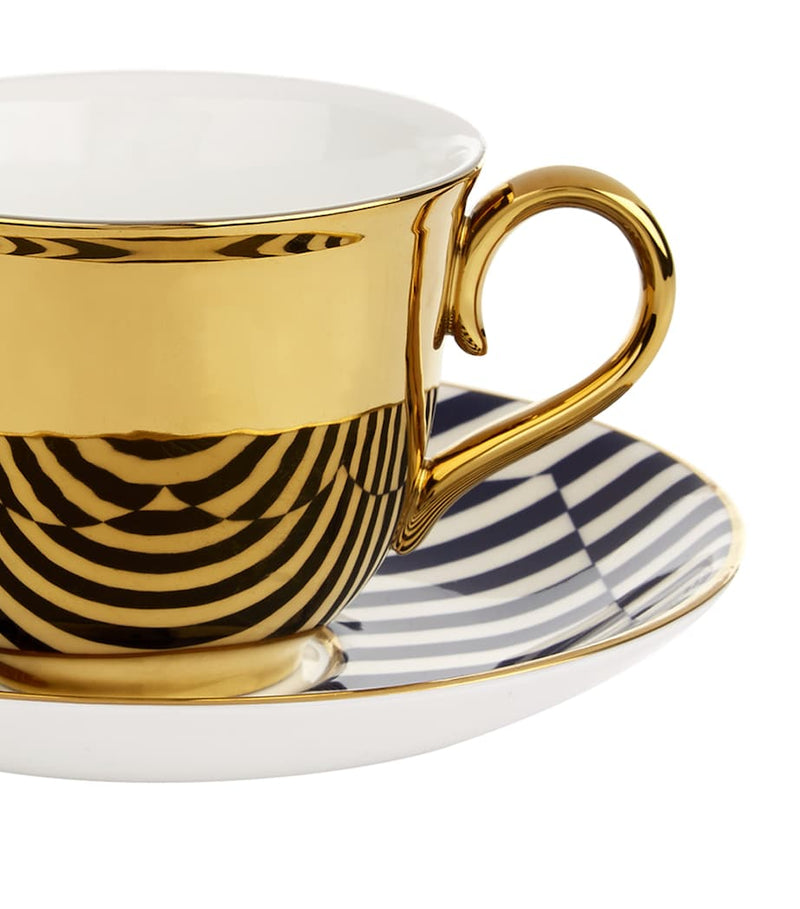Richard Brendon Superstripe teacup and saucer - British product