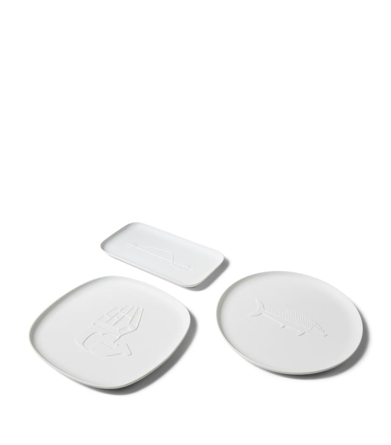 Cassina x Ginori 1735 porcelain tray with Le Corbusier Chandigarh design 34cm - British product
