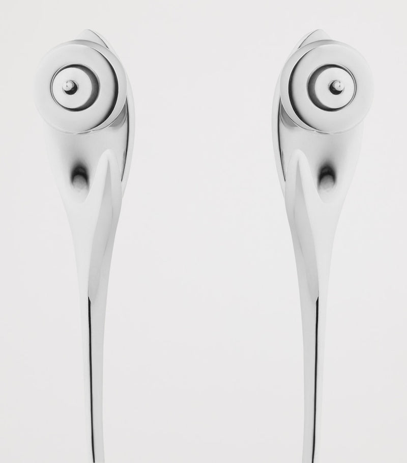 Givenchy Spike Earrings silver tone drop design, UK version