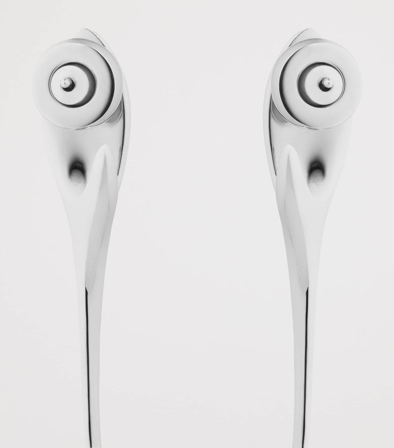 Givenchy Spike Earrings silver tone drop design, UK version