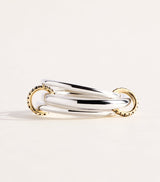Harrods Spinelli Kilcollin Yellow Gold, Sterling Silver and Black Diamond Capricorn Ring- Buy online at McGrocer